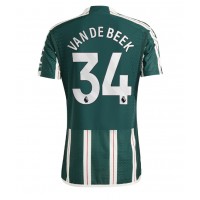 Camiseta Manchester United Donny van de Beek #34 Segunda Equipación Replica 2023-24 mangas cortas
